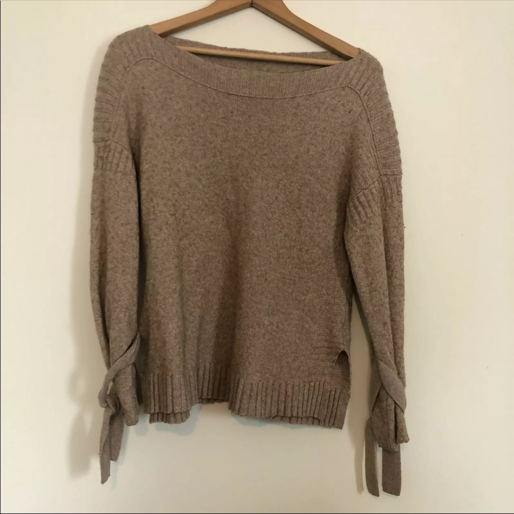 Lucky Brand Wool Cashmere Sweater Bow Sleeve